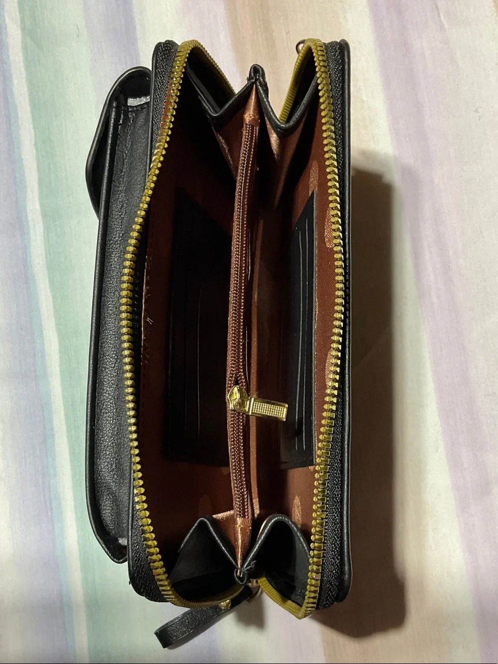 STL Black Leather Clutch